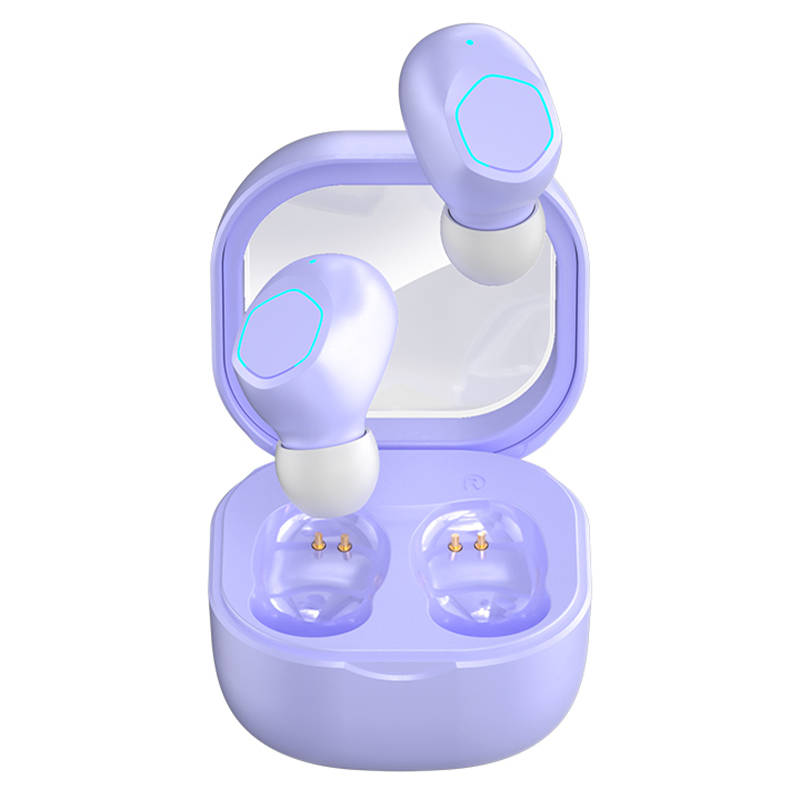 Беспроводные наушники M21 TWS Bluetooth 5.2, фиолетовые