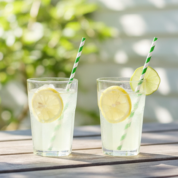 Dark Light Green and White Striped Eco Friendly Wrapped Paper Straw Disposable Made in China Natural Straw Bio Paper Straw