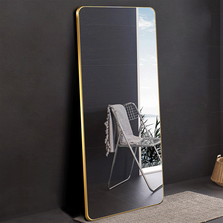Modern Minimalist Creative Irregular Shaped Metal Frame Decorative Wall Mirror Full Length Dressing Wall Hanging Mirror