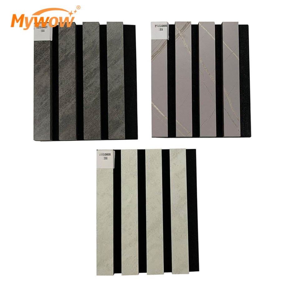 Fire Retardant Sound Absorbing Wood Veneer Fiber Fluted Acoustic Wall Panel