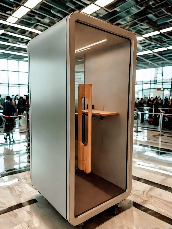 ISO9001 Soundproof Cabin: Modern Office Booth with Double-Glazed Glass