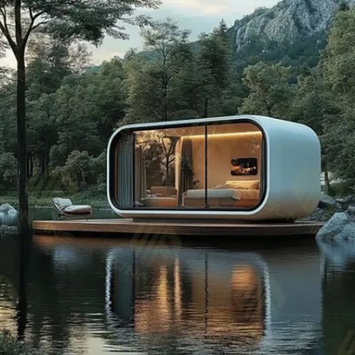 High Quality 20FT 40FT Apple Cabin Single Deluxe Apartment House Prefabricated Container House Modern Portable Space Capsule Apple Cabin with Kitchen