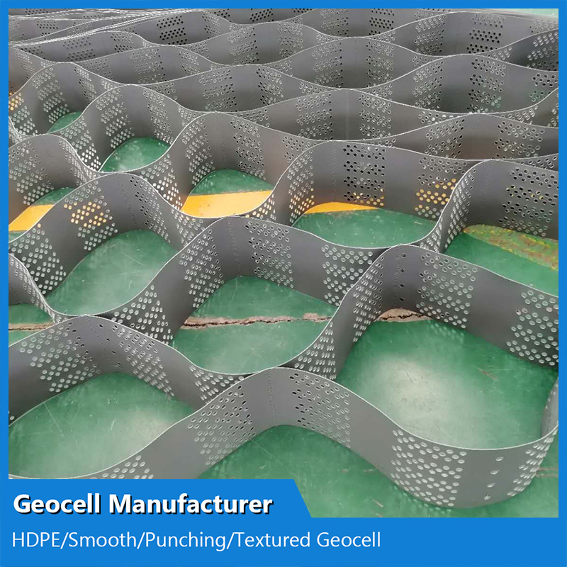 Geocell with Geotextile and Drainage Holes Plastic Geocell Driveway Gravel Grid Geocell