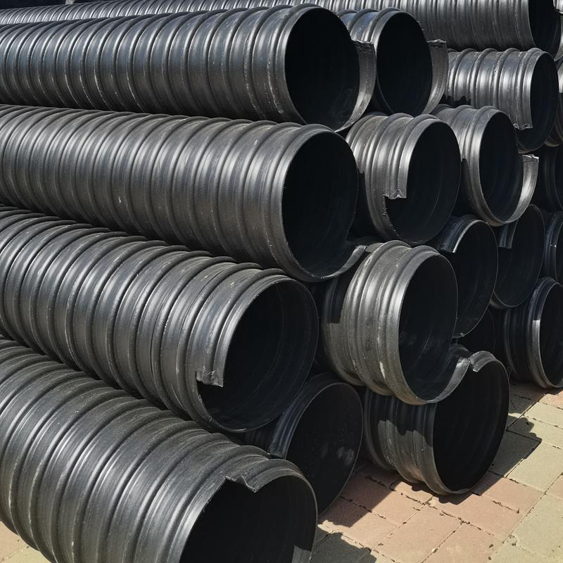 Гофрированная труба SN8 HDPE с армированием стальной лентой