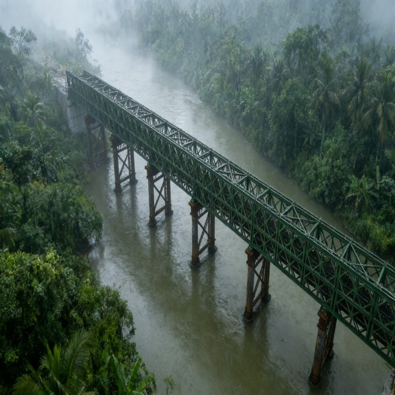 Modular Rapid-Assembly Anti-Rust Multi-Span Heavy-Duty Steel Bailey Bridge