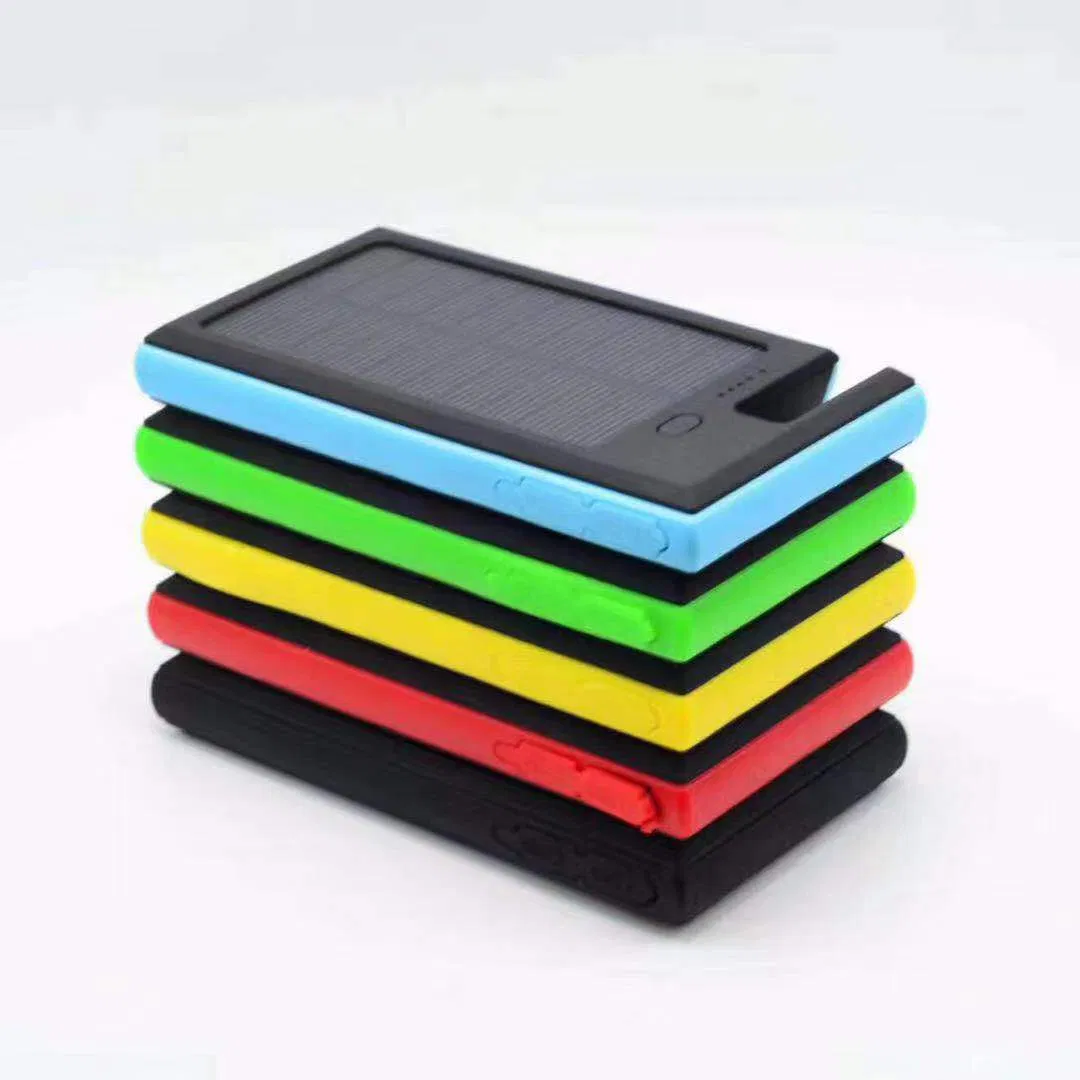 Lightweight Portable Solar 8000mAh Mobile Power Bank Dual USB with Camping Lights Emergency Power Bank