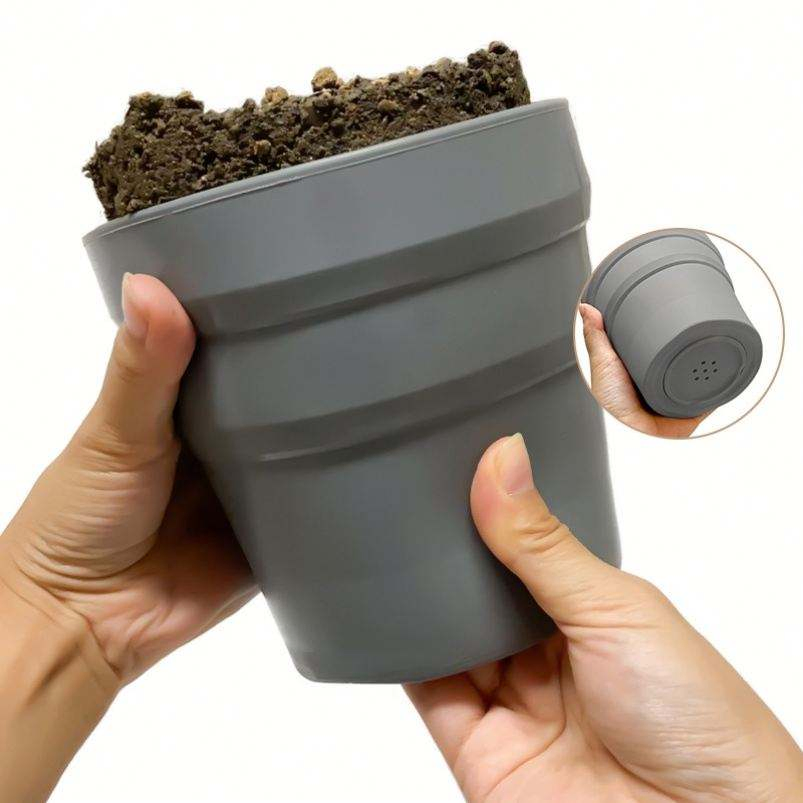 Professional Silicone Mold Factory Custom Logo Silicone Pots for Indoor Gardens, Flower Nurseries, and Bonsai Plants
