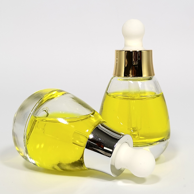 Custom Eco Friendly Clear Skin Care Essential Oil 30ml Glass Dropper Bottle for Serum