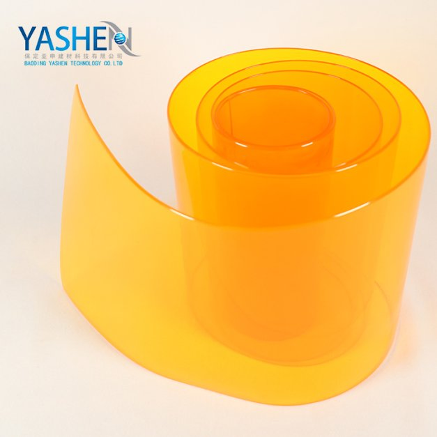 Smooth Orange Transparent Super Clear Plastic Industrial PVC Clear Sliding Curtain