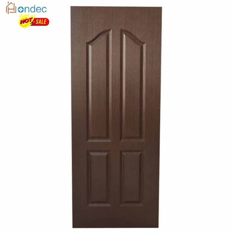 PVC Pressed Door with Fast-Assembly Frame Design and Decorative Embossed Pattern for Quick Interior Upgrades