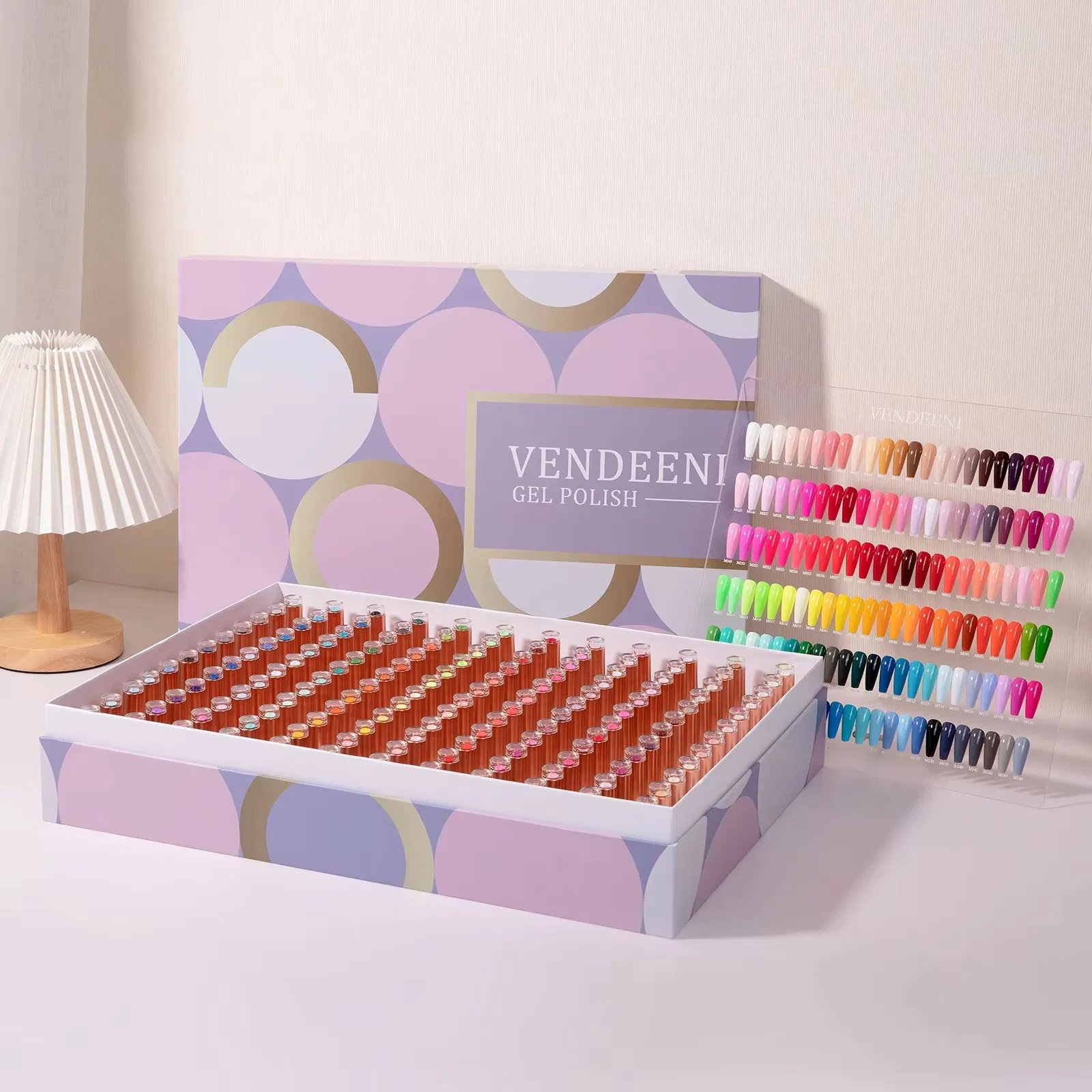 Custom Logo OEM 144 Neon Colors Gel Nail Polish Kit Private Label Soak off Gel Set with Bottle and Packaging