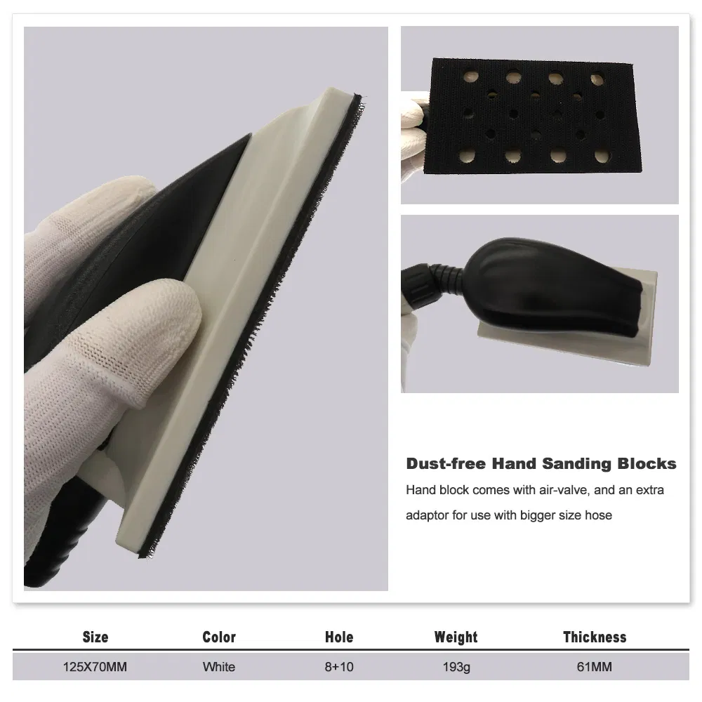 Шлифовальный блок 125x70 мм с отверстиями для пыли
