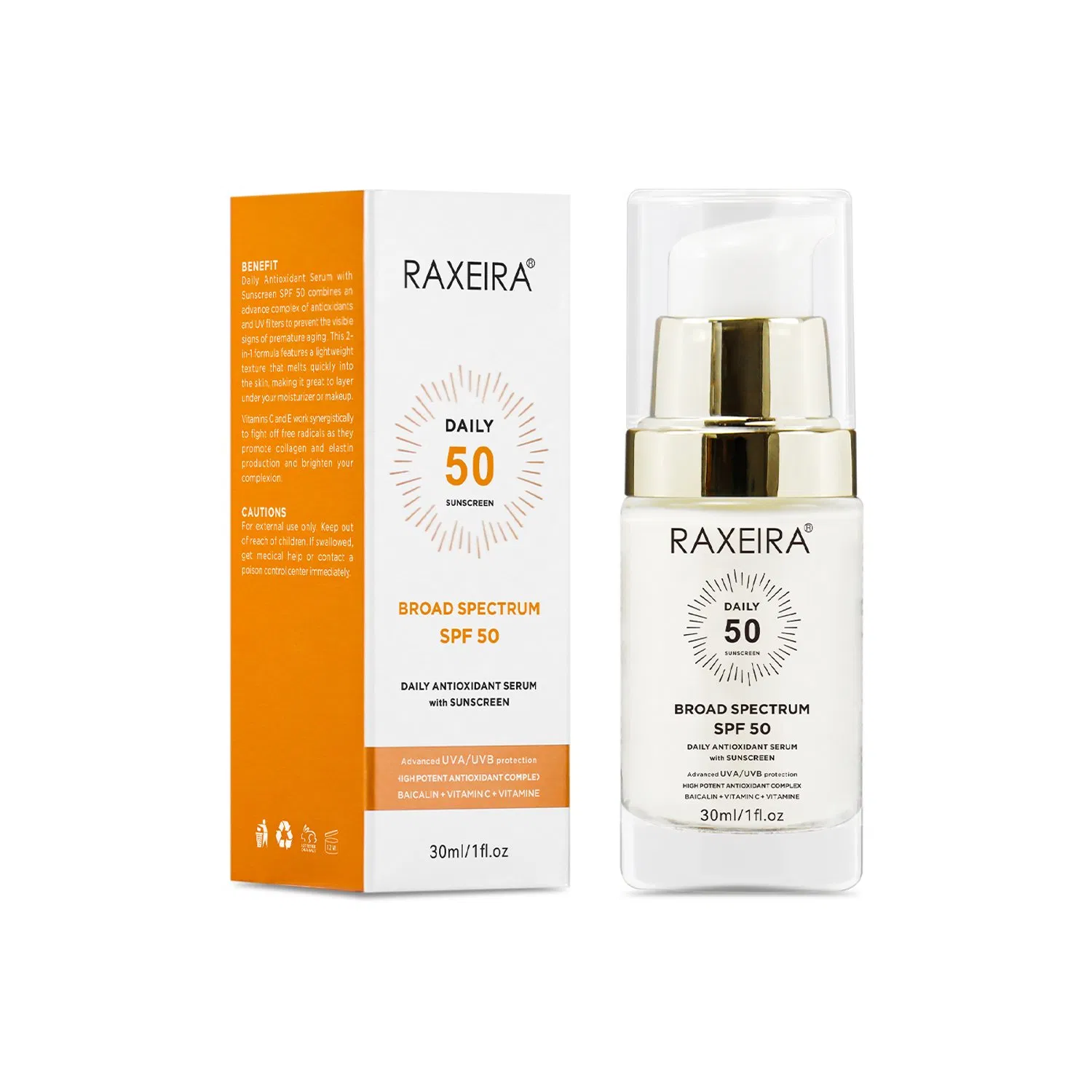 OEM Vegan Formula SPF 50 Mineral Sunscreen Broad Spectrum