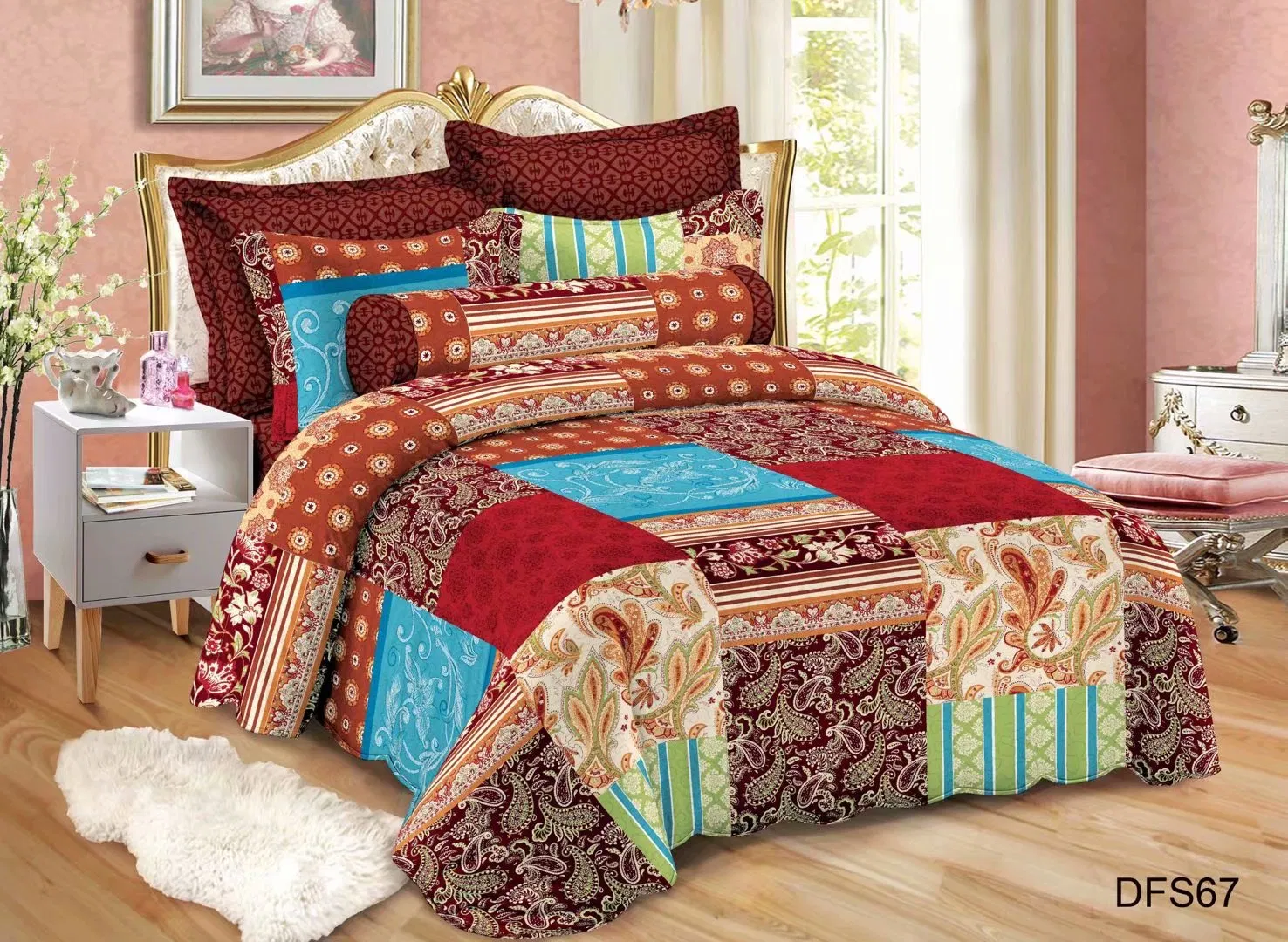 Quality-Assured Festive Washable Factory Sale Polyester Ultrasonic Quilting Warmth Comforter Sets