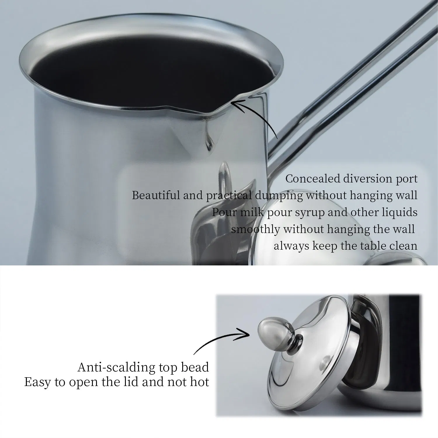 Coffee Mug Pot Solid Line Handle