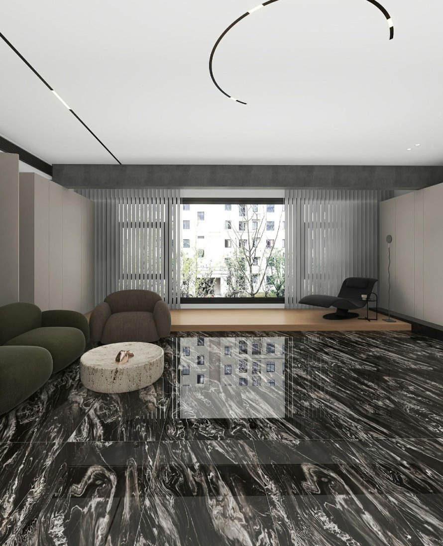 Керамогранитная плитка 600x1200 мм, глазурованная, антибактериальная