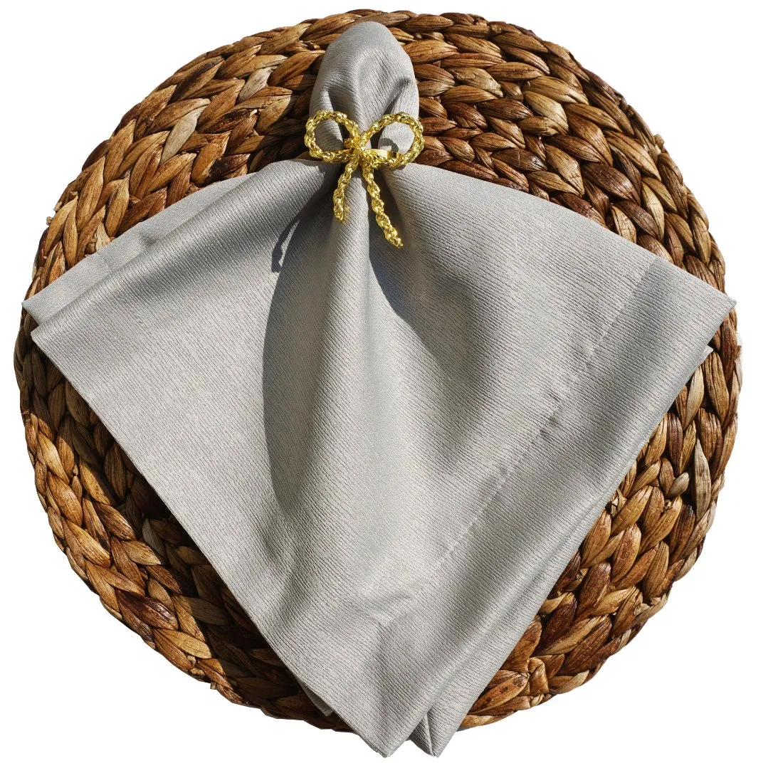 Slate Jacquard Design Rings for Table Cloth and Napkins