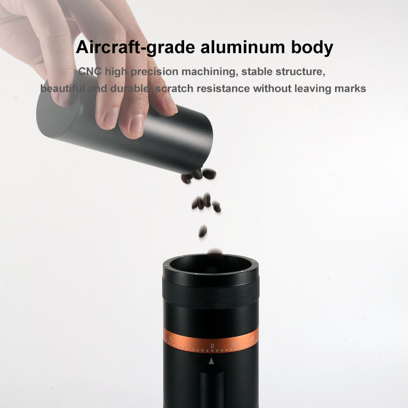 Conical Burr Electric Coffee Bean Grinder Stainless Steel Aluminum Body