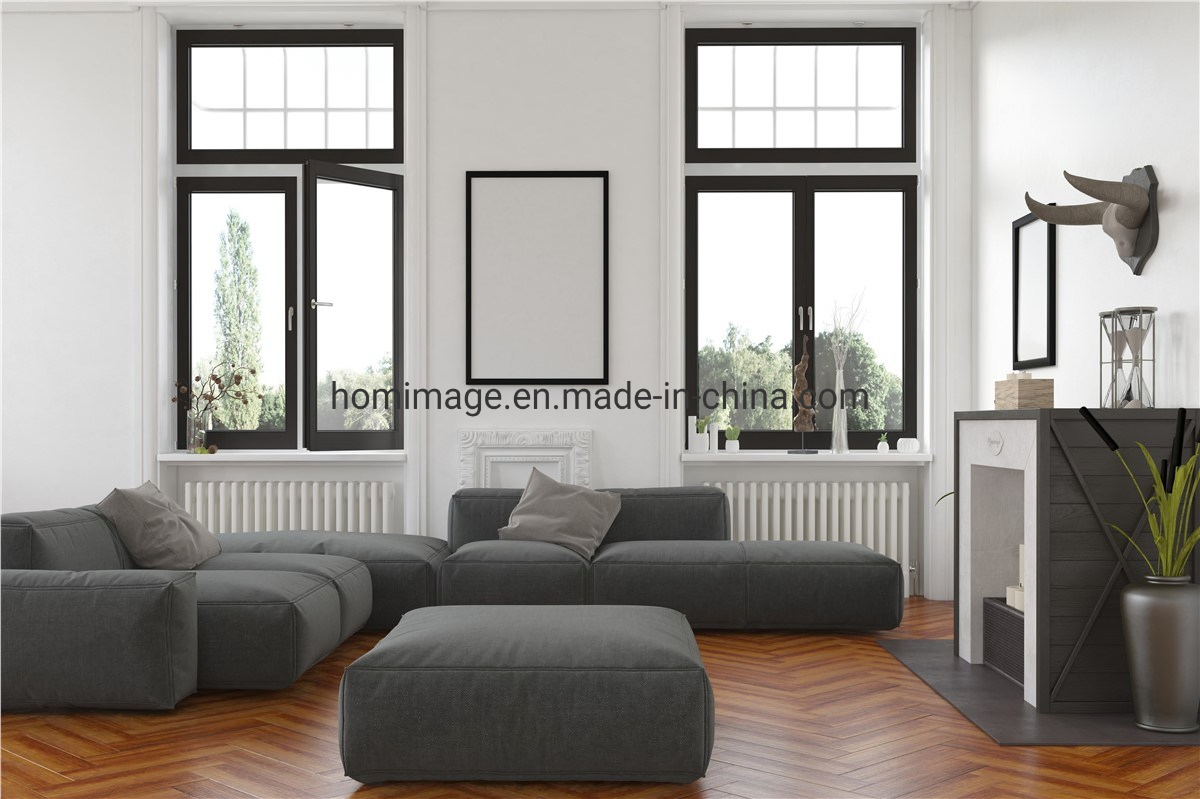 Hw49/100 Aluminum Casement Window/Aluminium Double Glass Window with Steel Fly Screen