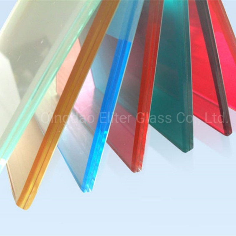 China Factory Direct Sale Clear Low Iron Tinted PVB Sgp Coloured Colors Rainbow Laminated Safety Colorful Tempered Decoration Color Glass