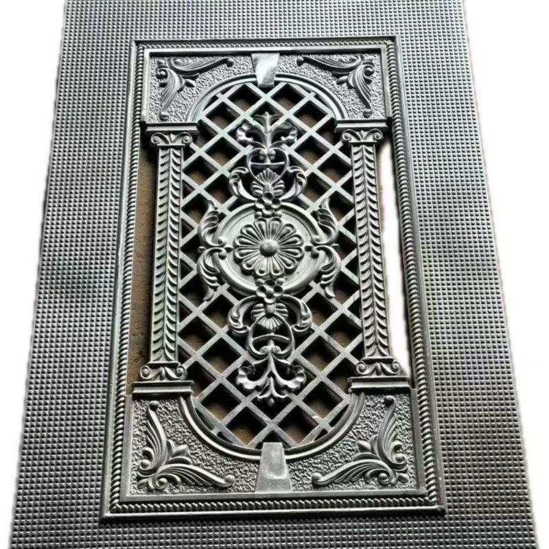 Cast Iron Fence with Chinese Knot Elements Complements Sofa Background Walls