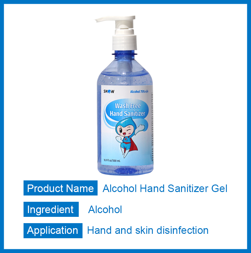 16oz Antibacterial Alcohol Hand Sanitizer Gel with Pump