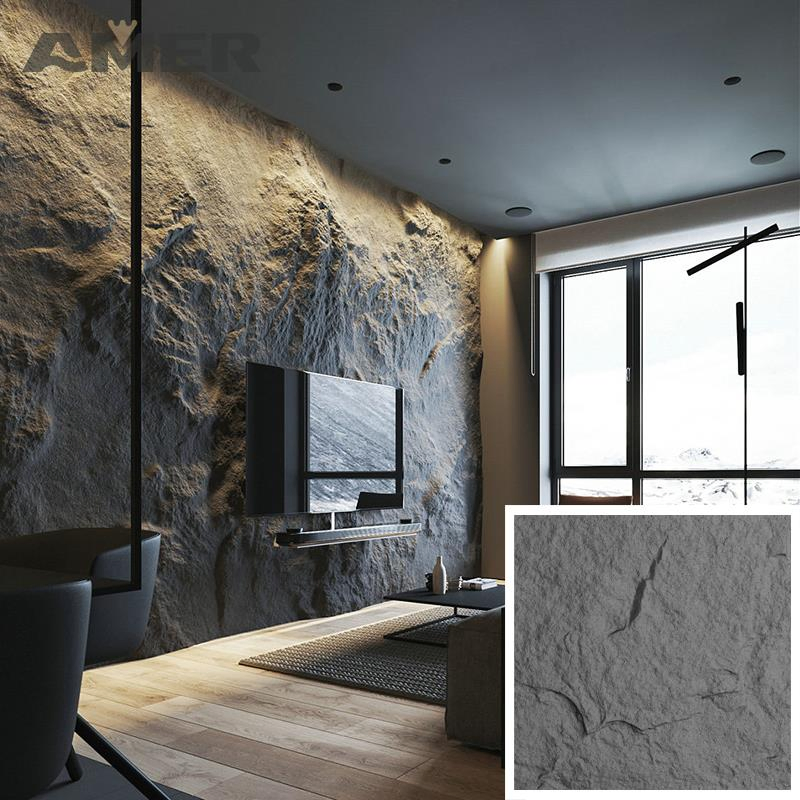 Lightweight PU Stone Panel Wall Artificial Polyurethane Stone Panel PU Faux Stone