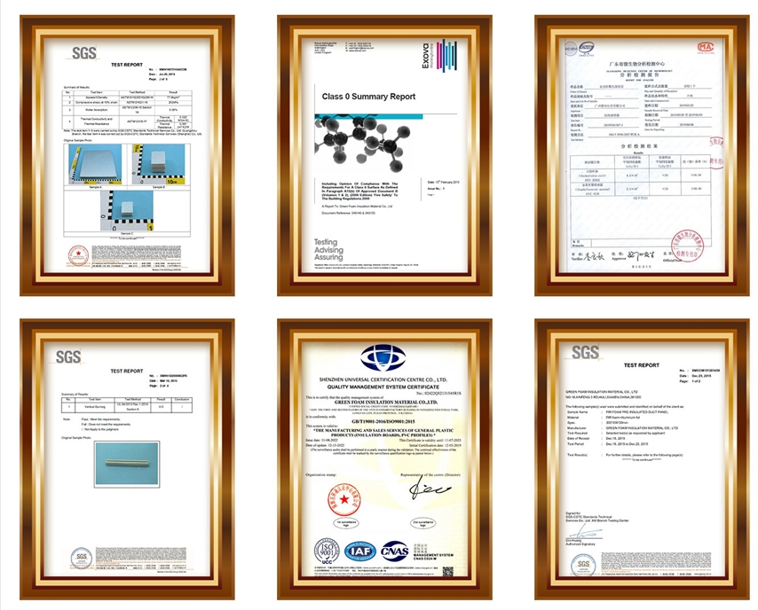 Flame Retardant Fiberglass PU Thermal Insulation Board for Building Envelope