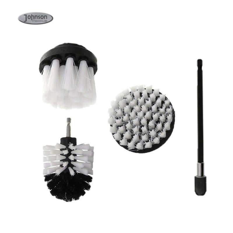 Popular 4 PCS White Drill Bit Brush Car Detailing Kit for Cleaning Car