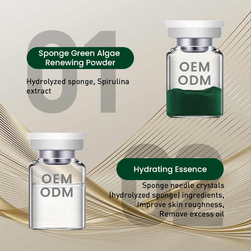 Customize Logo Sponge Microneedle Skin Cleansing Kit Pore Shrinking Skincare