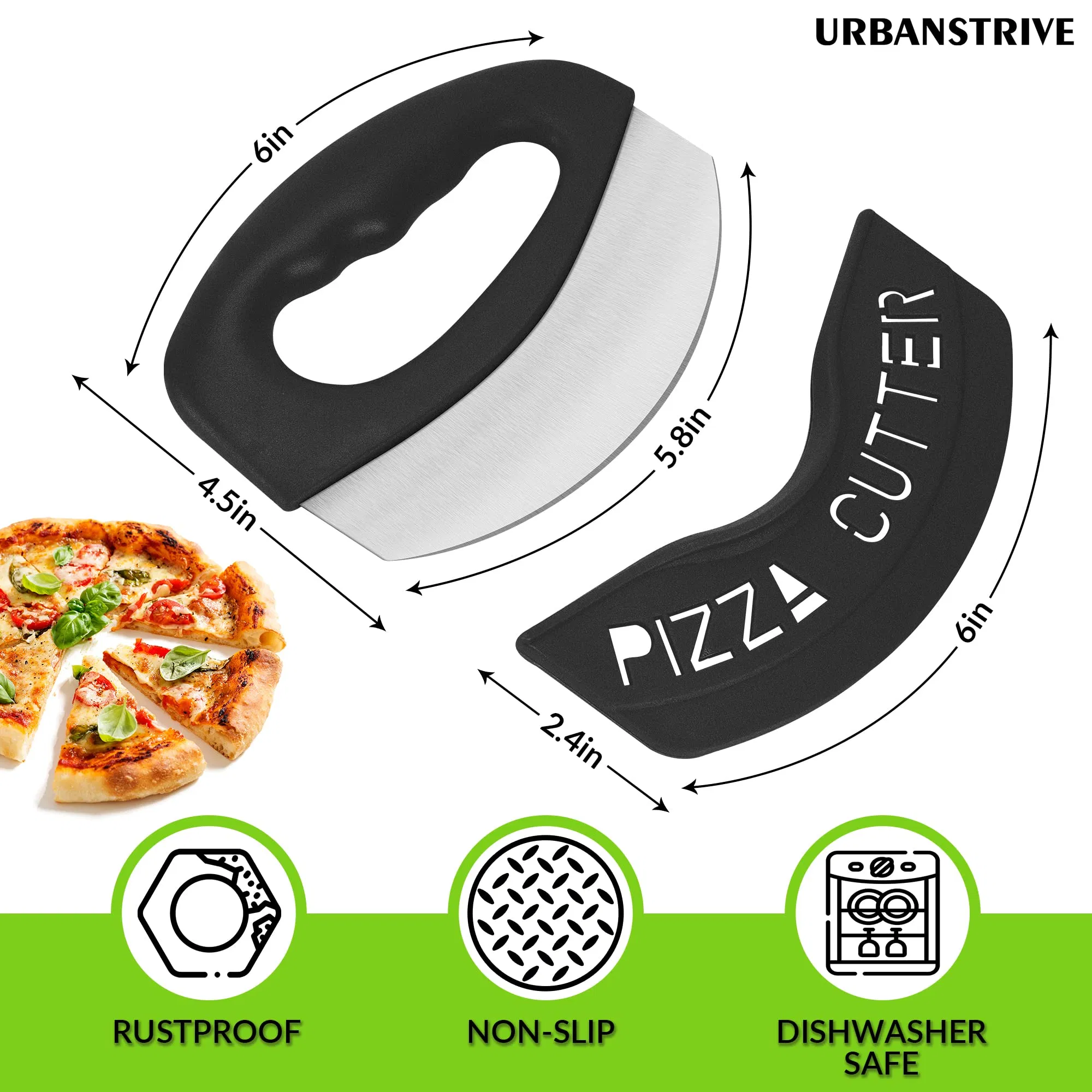 Super Sharp Stainless Steel Pizza Knife for Effortless Cutting