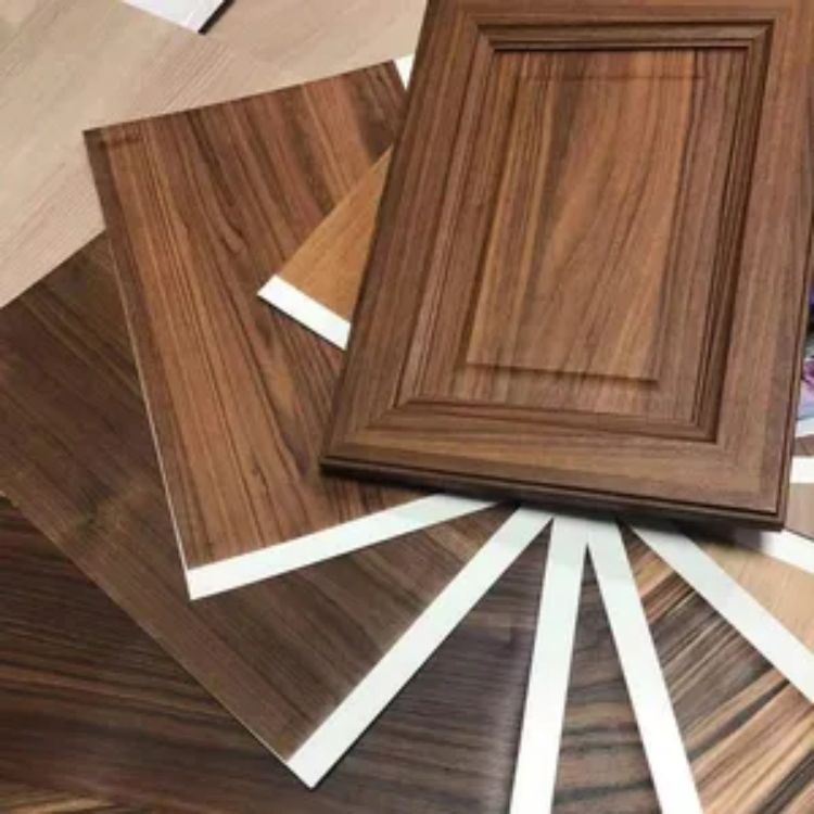 Wood PVC Decorative Film Thickness 0.12mm-0.50mm, Width 1250mm-1400mm for Interior Door Cabient
