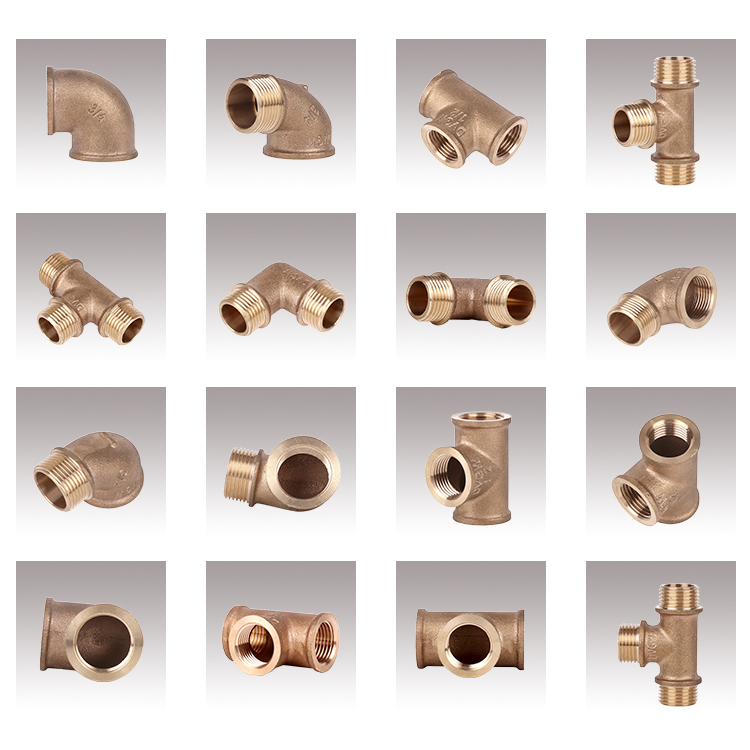 Ifan 1/2 3/4 1 Inch 4 Way Cross Bronze Pipe Fittings