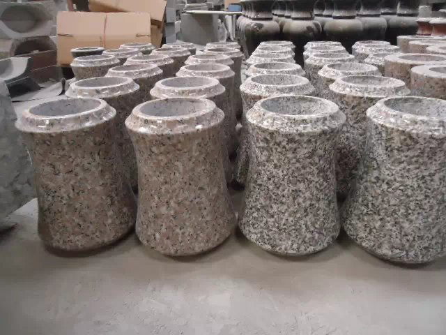 Custom Granite Cemetery Vases for Memorials and Tombstones