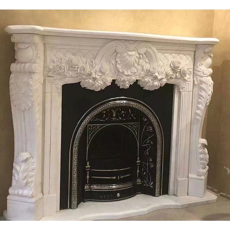 Мраморный каминный портал французского стиля
