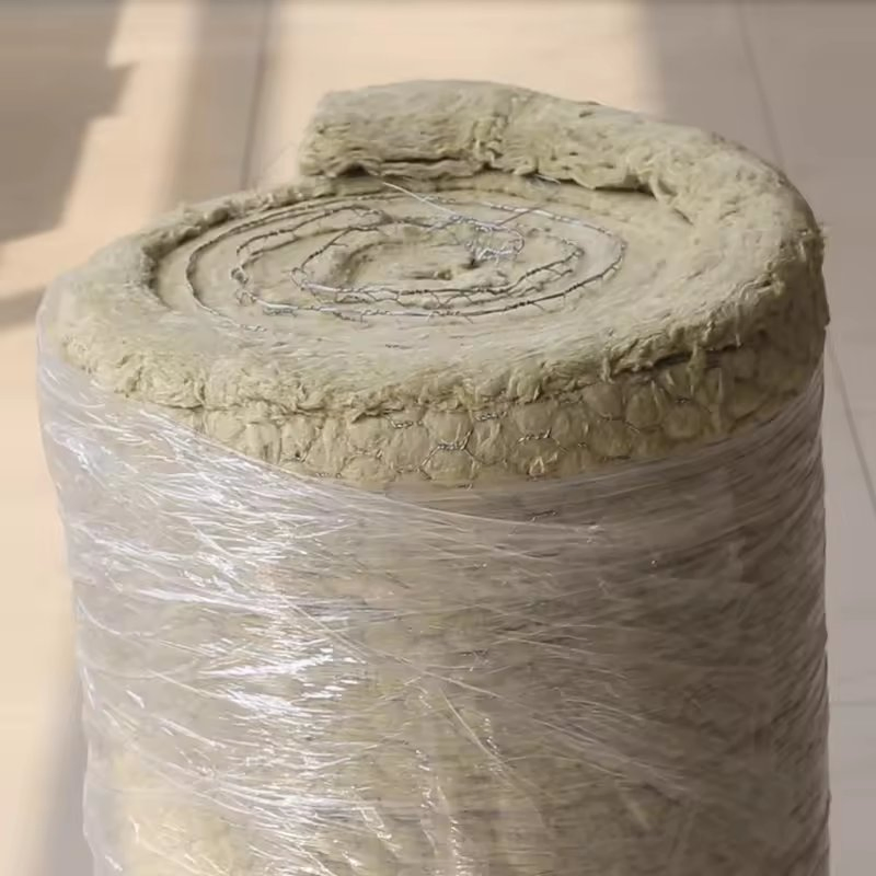 High Quality Rockwool with Wire Mesh FM Certificate Heat / Sound Insulation
