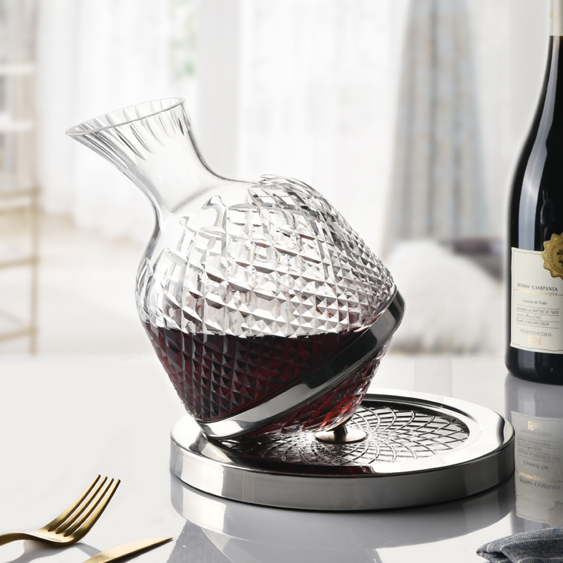 Clear Crystal Glass Wine Whiskey Decanter Set with Gift Box