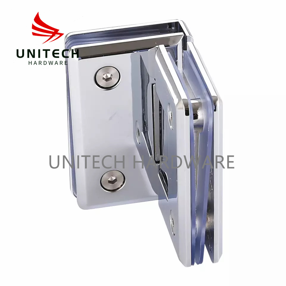 Zinc Alloy Material 90 Degree Glass to Glass Shower Door Clamp Hinge