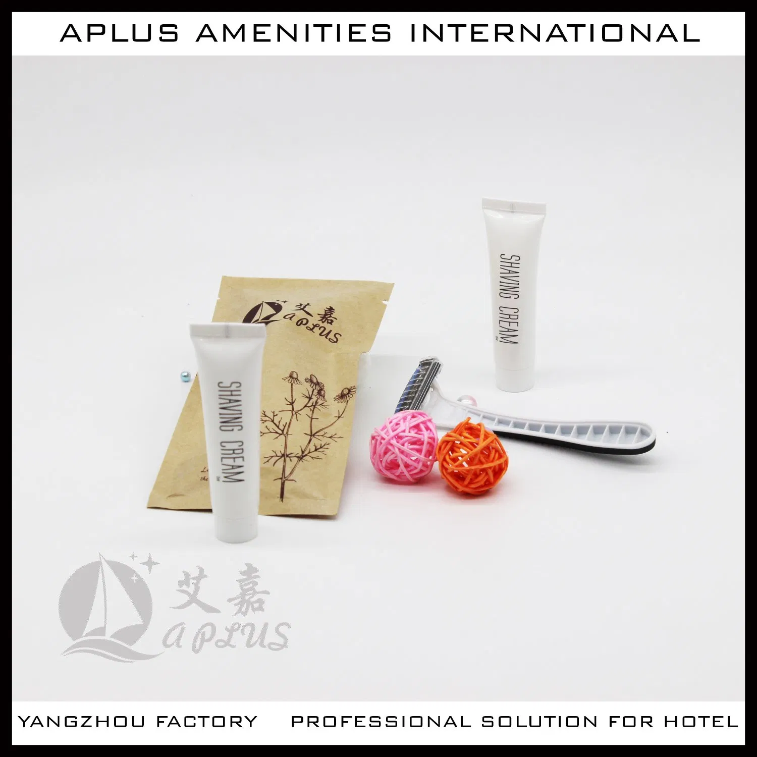 Wholesale Hotel Disposable Razor Shaving Razor Bamboo Razor with Shaving Cream 06