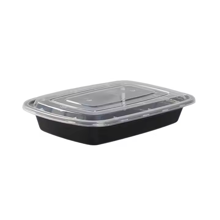 Fast Food Takeout Lunch Box Disposable 1000ml Plastic Rectangular Container