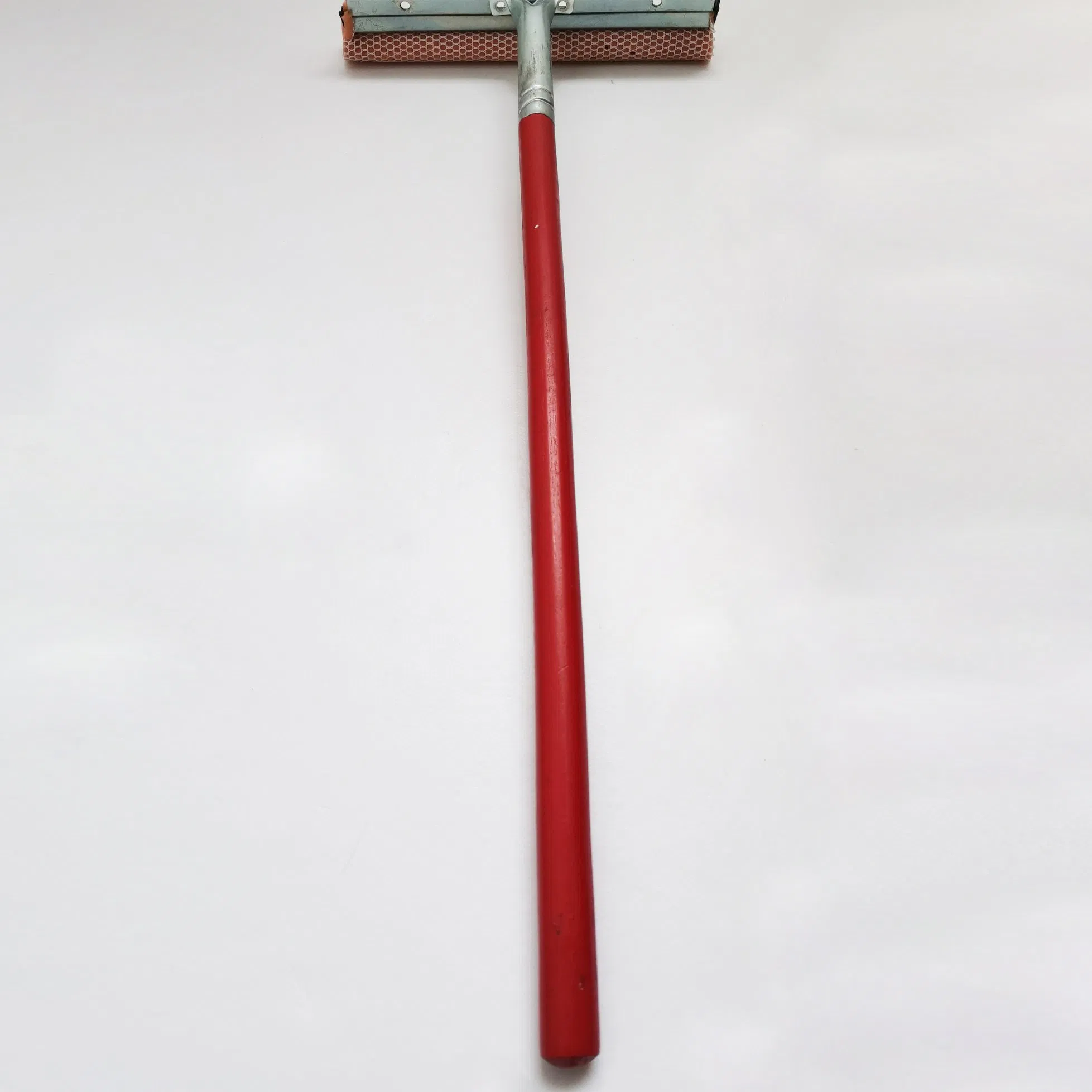 Window Squeegee and Windshield Cleaning Sponge and Rubber Squeege with Wooden Handle for Tough Clean 10"