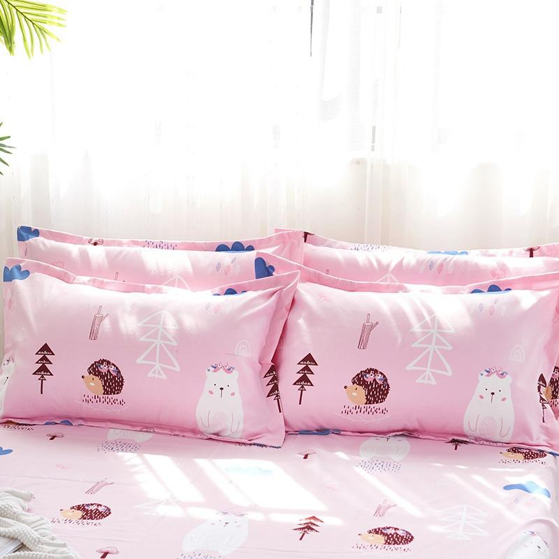 China Home Textile Exporter Rayon Fabric 4 PCS Printed Pink Color Comforter Cover Set