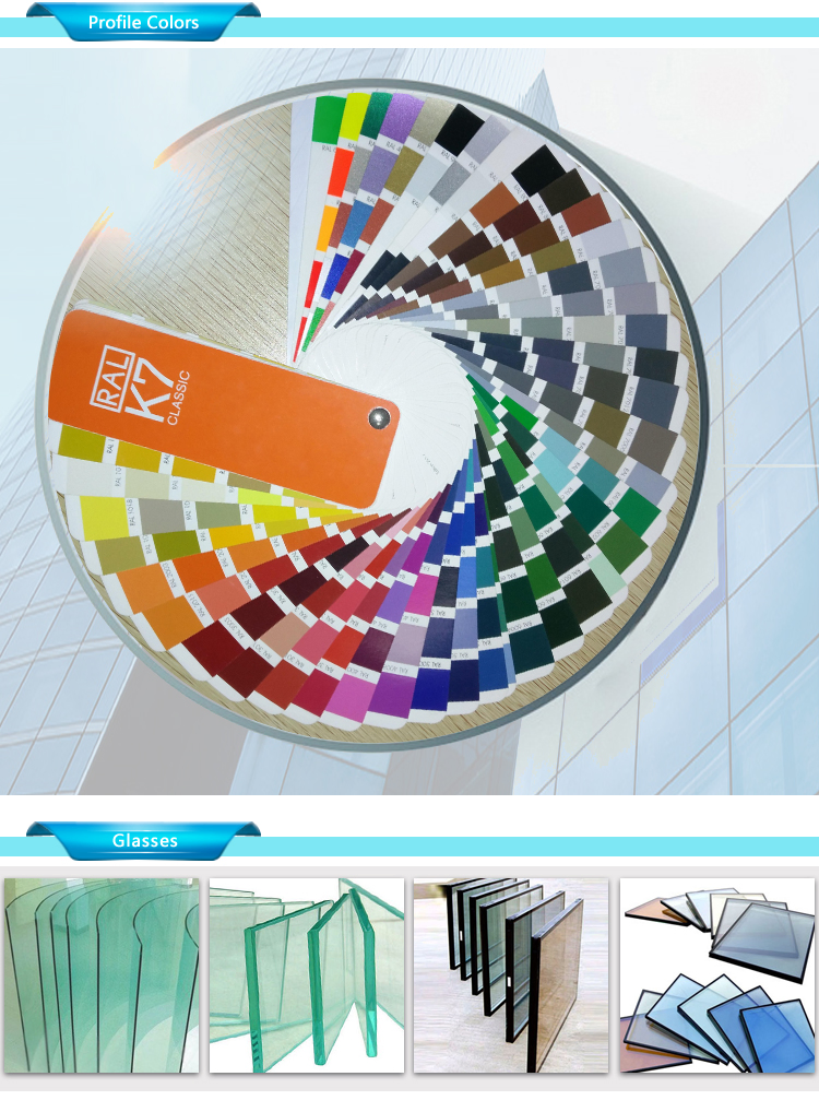  Double Glaze Energy Saving Wall Aluminium Glass for Windows Curtain Wall