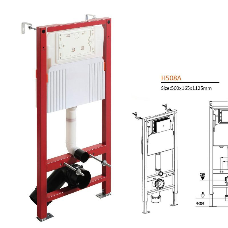 Sanitaryware Water Tank Concealed Cistern Wall Mounted Water Saving Plastic Twin Flush