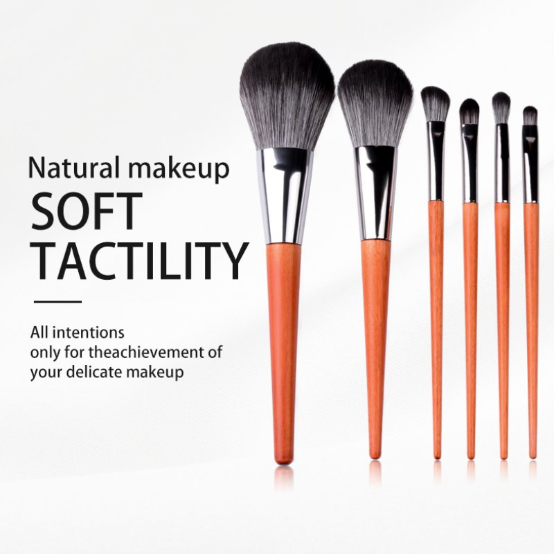 Individual Makeup Brush Kit 6PCS Professional Cosmetic Brush Eyeshadow Brush Private Label Makeup Brush Set