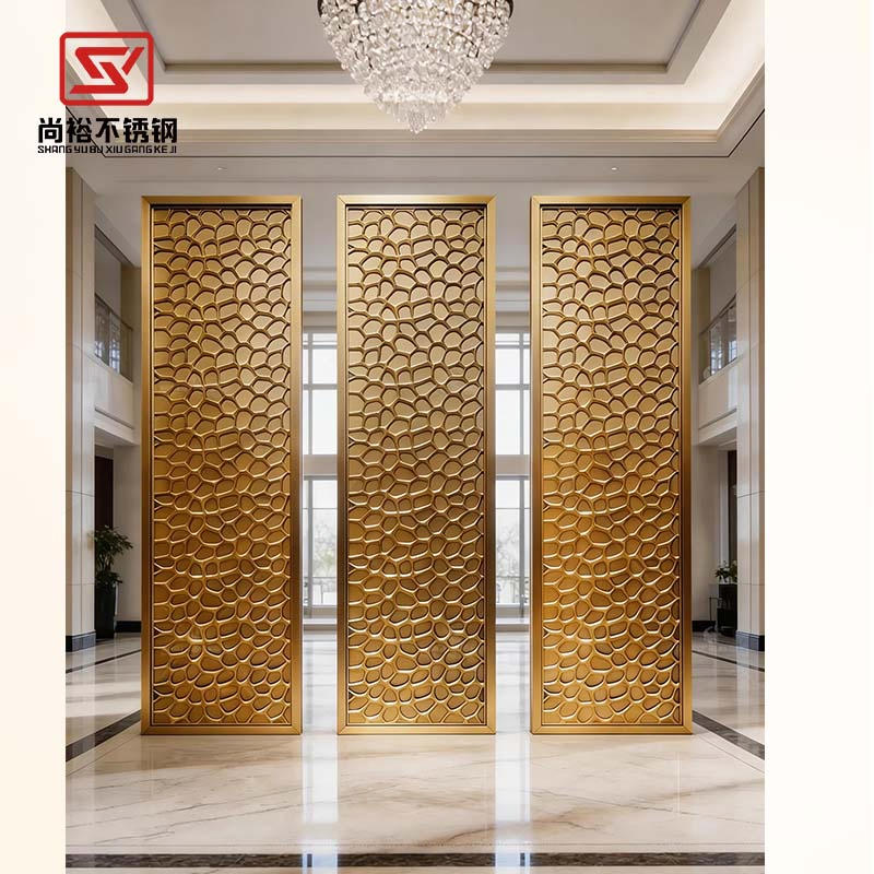 Elegant Wavy Glass and Steel Room Stainless Steel Partition for Modern Spaces