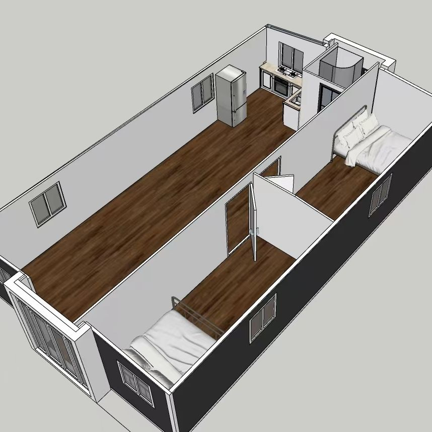 20FT 40FT Fold House Portable Prefab Steel Container Home Expandable 3 Bedroom Mobile Modular Prefabricated House for Villa
