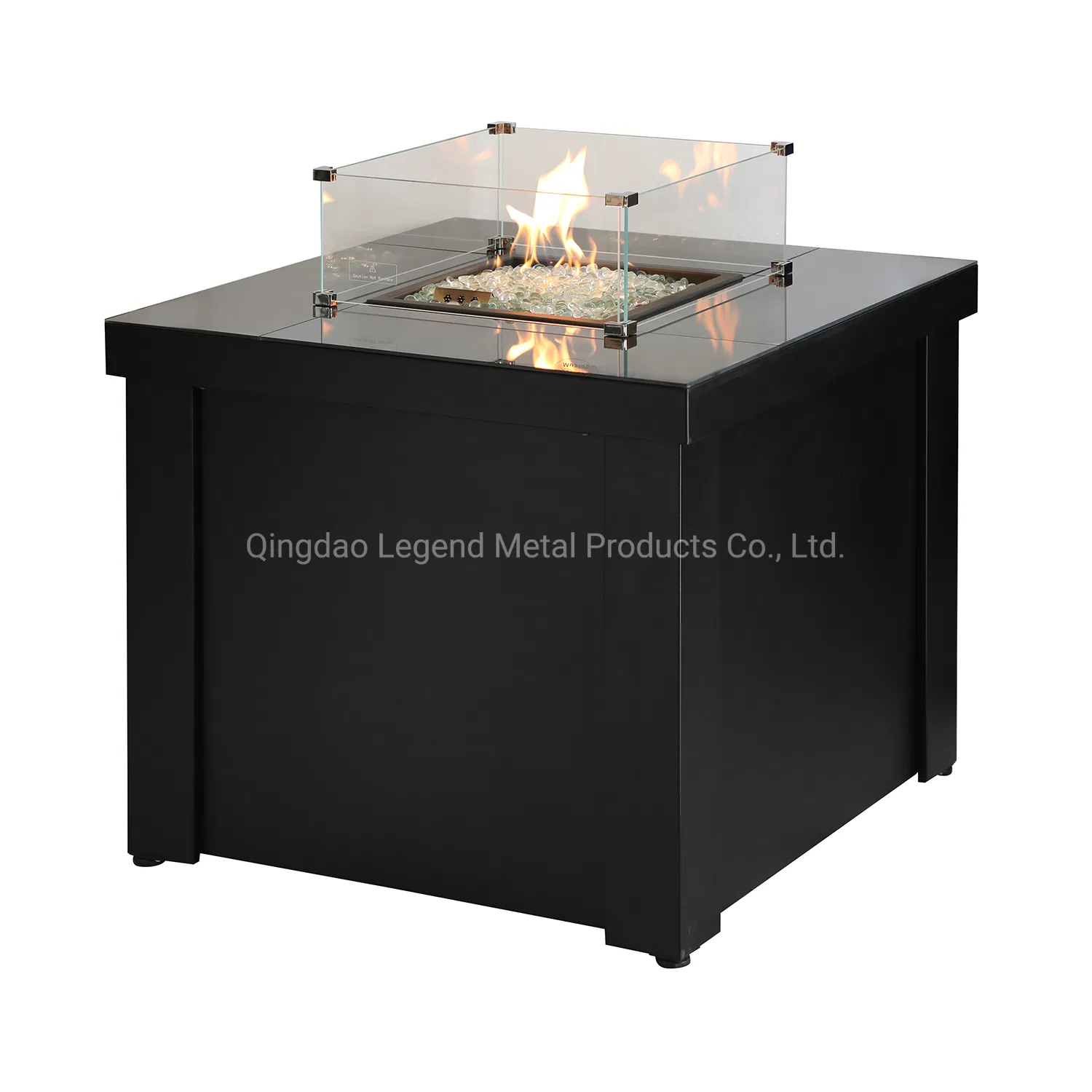 Popular Outdoor Gas Fireplace with Glass Wind Shade by LPG for Heating Lhotse 817