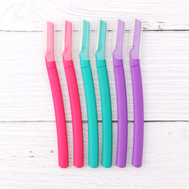 D115 Amazon Hot Sale Fashion Design Women Facial Hair Remover Lady Makeup Tool Customized Color and Logo Eyebrow Shaper Razor