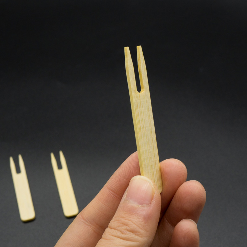 Eco-Friendly Disposable Cutlery 65mm Bamboo Fork